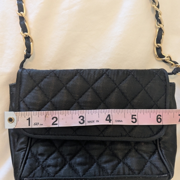90s VTG CONTEMPO CASUALS Quilted Chain Bag - Picture 5 of 8